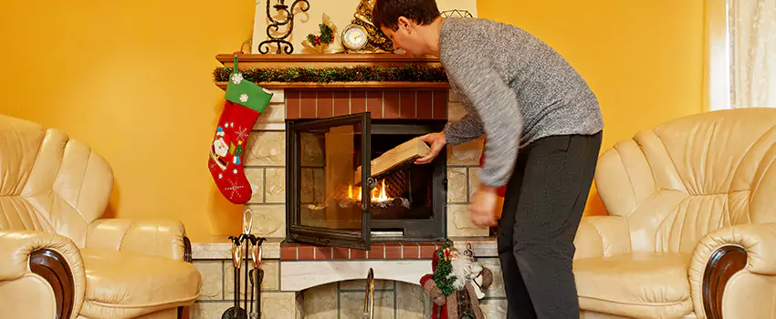 Rusted Metal Fireplace Restoration in Whitewater, Wisconsin